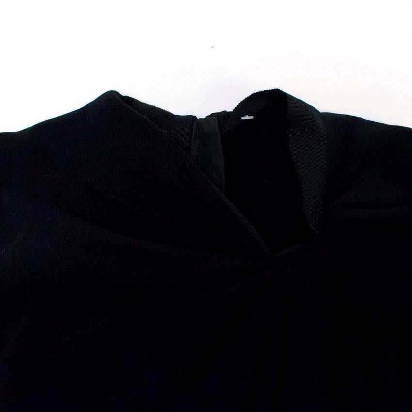 Women's Lanvin Black Wool Blend Pencil Dress 