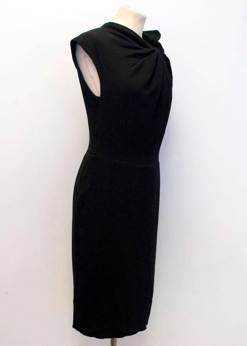 Lanvin Black Wool Blend Pencil Dress  2