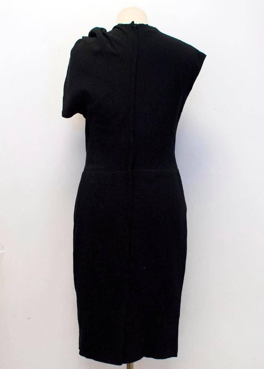 Lanvin Black Wool Blend Pencil Dress  4