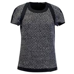 Chanel Black and White Cashmere Blend Tweed T-shirt 8