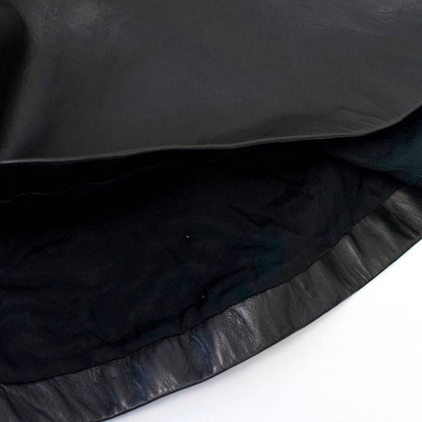 black skater skirt leather