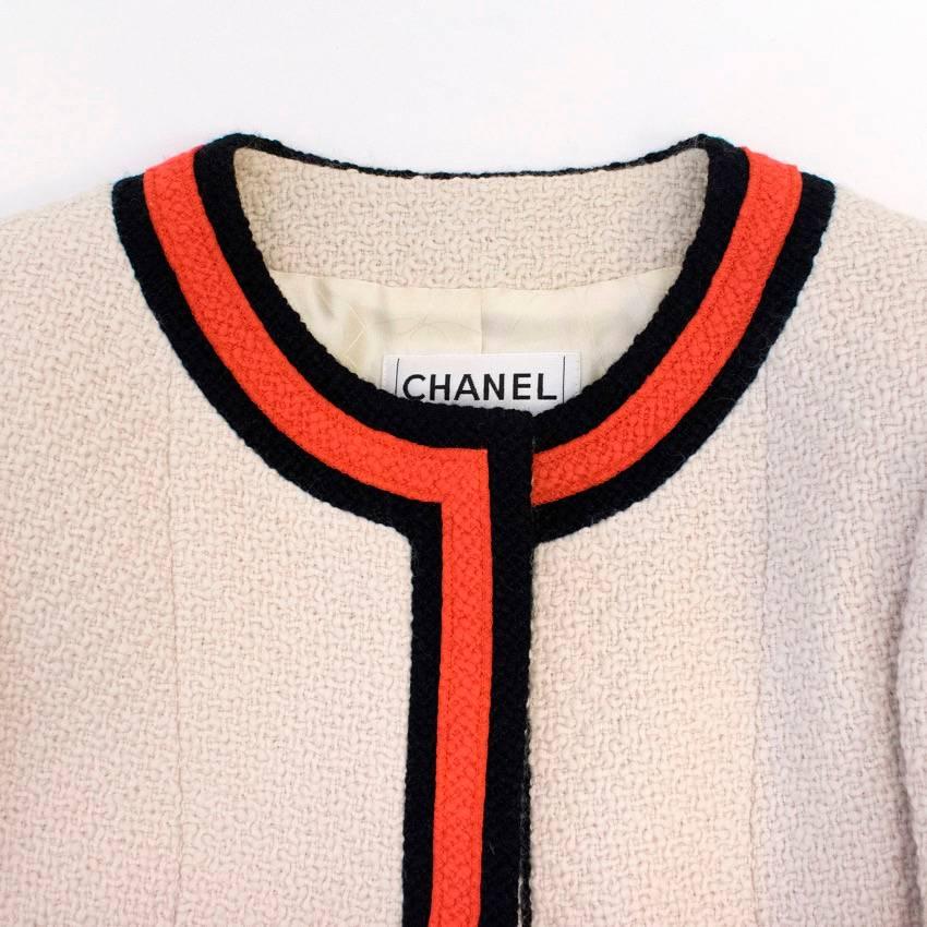 Chanel 2001 Autumn Wool Tweed Blazer And Skirt Suit For Sale 1