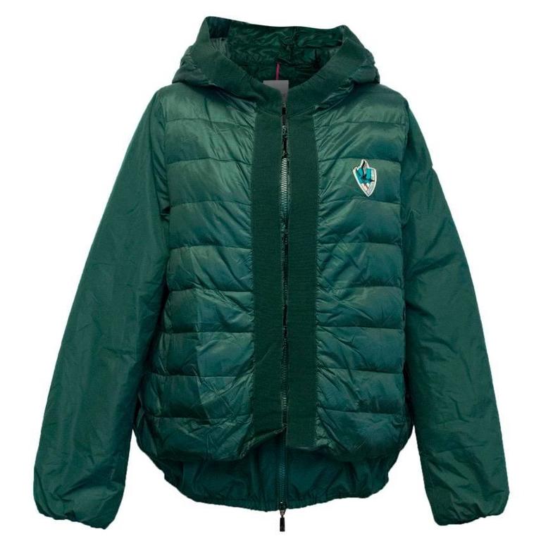 Moncler Unisex Corviglia Ski Club Green Down Jacket For Sale at 1stDibs