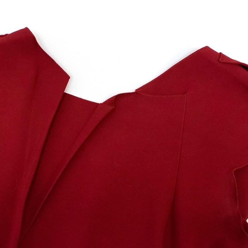 Red Roland Mouret Burgandy Crepe Evening Gown For Sale