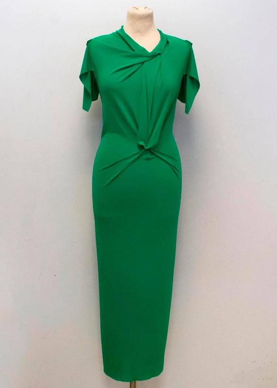 Roland Mouret Green Ruched Midi Dress For Sale at 1stDibs | roland ...
