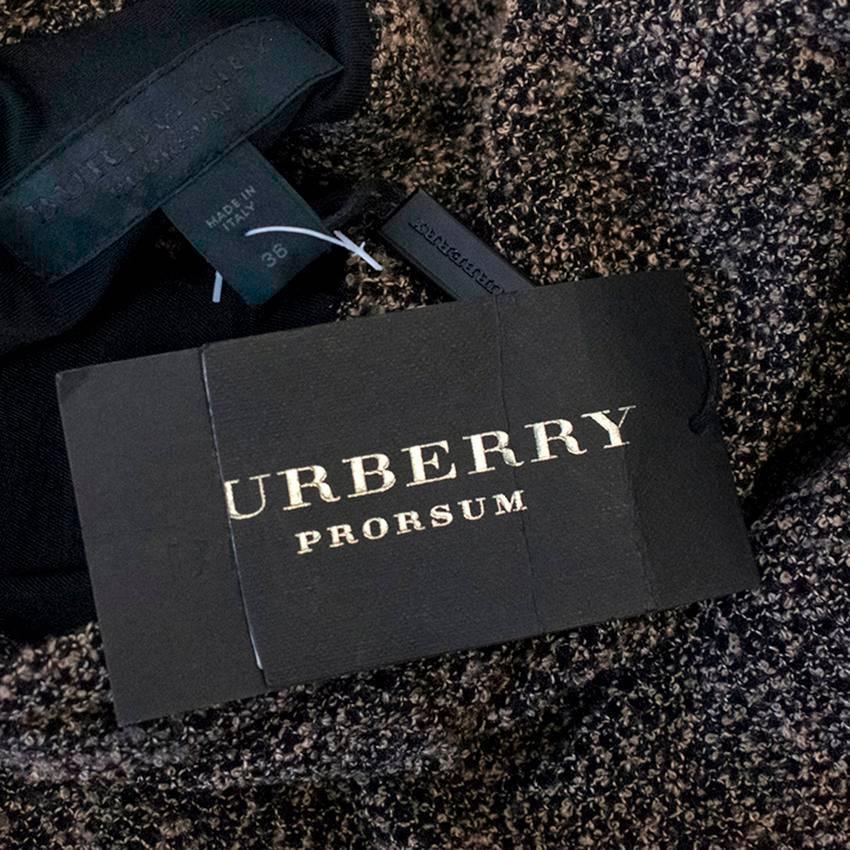 Burberry Prorsum Brown Tweed Bowback Dress For Sale 3
