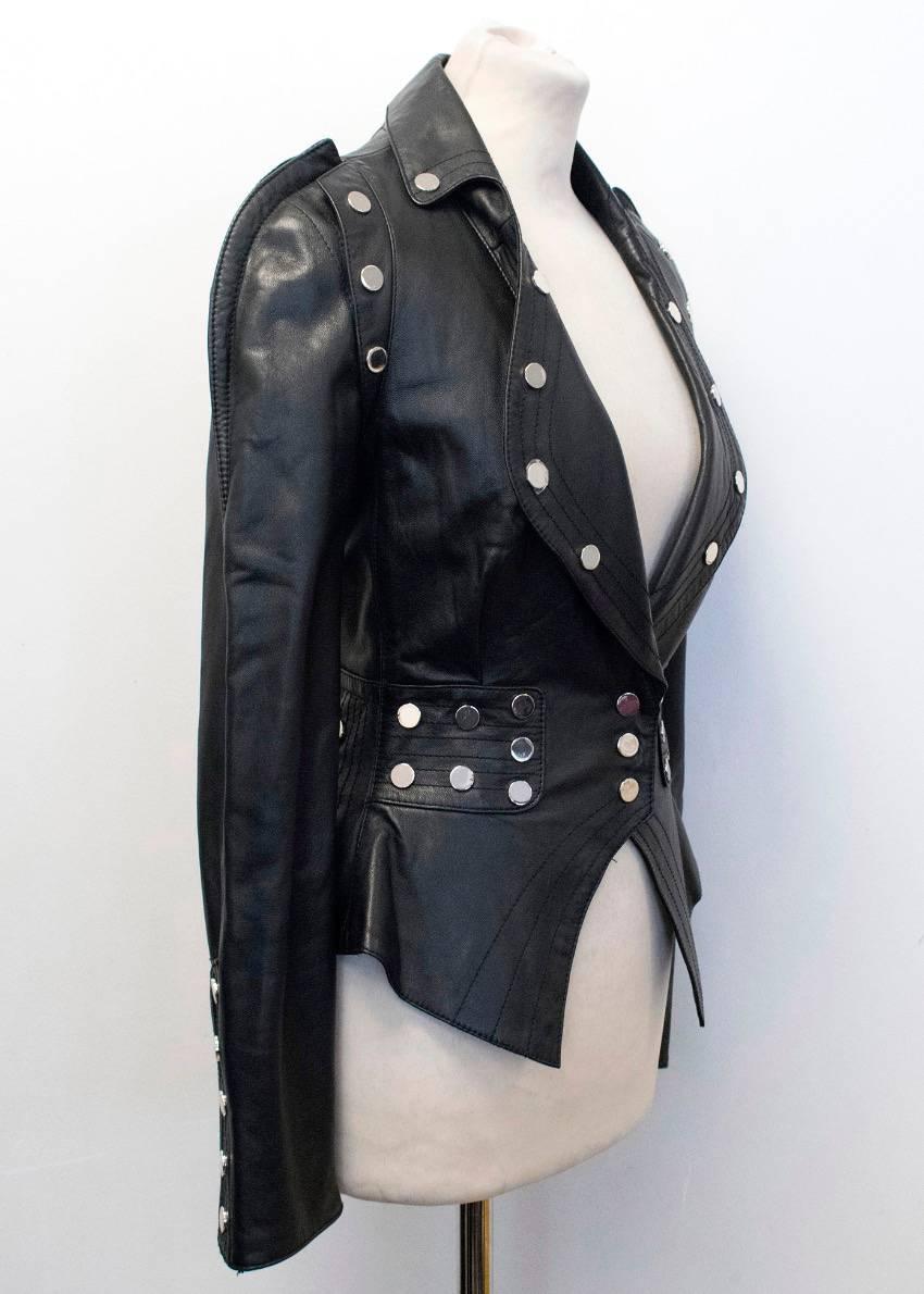  Temperley London Black Studded Leather Jacket  For Sale 4