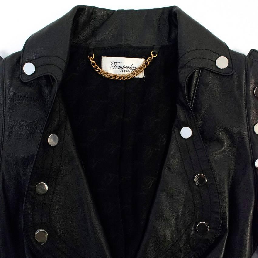  Temperley London Black Studded Leather Jacket  For Sale 1