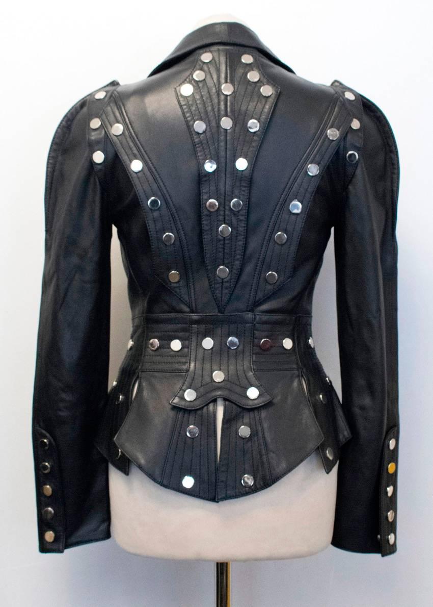  Temperley London Black Studded Leather Jacket  For Sale 6
