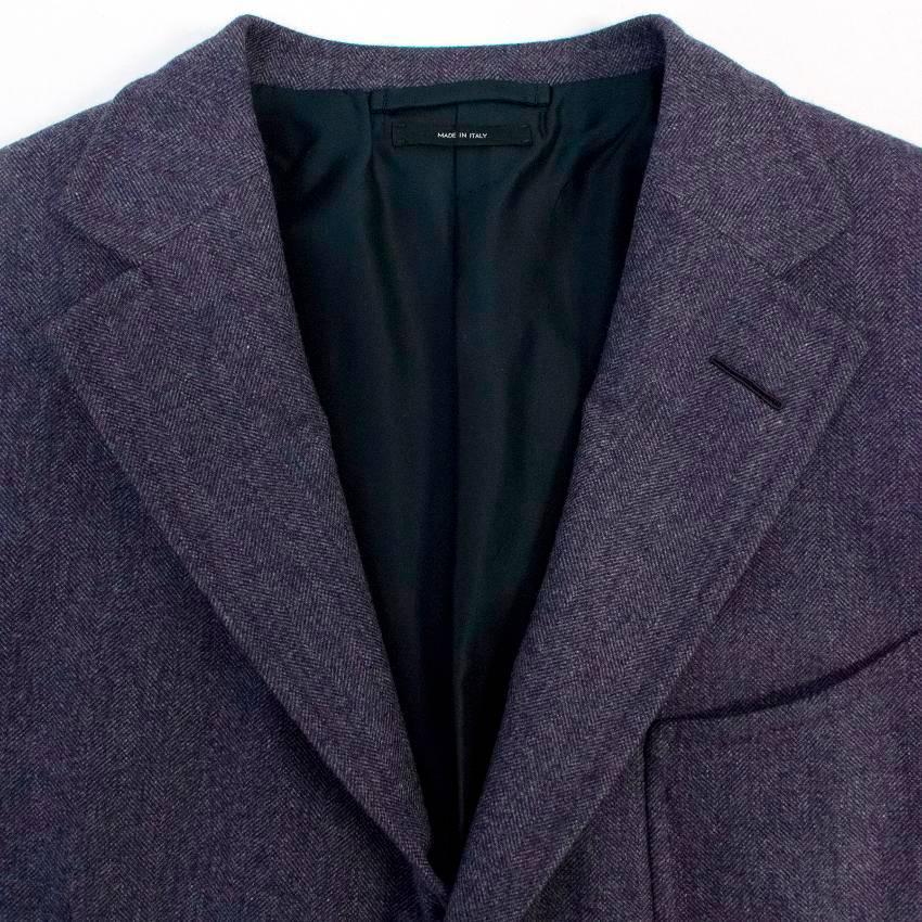 Tom Ford Men's Wool and Cashmere Blend Purple Blazer  For Sale 1