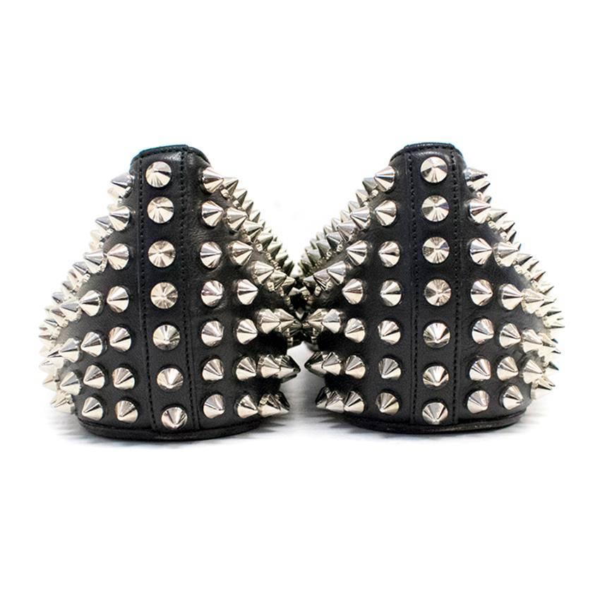 Christian Louboutin Pigalle Spiked Black Ballerina Flats For Sale 3