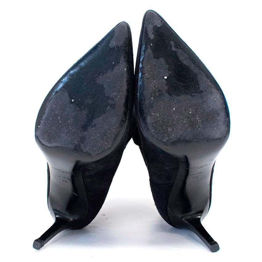 Saint Laurent Paris Suede Western Ankle Boots For Sale 2