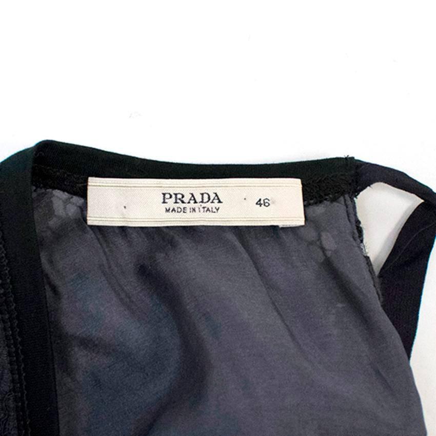 Black Prada Navy Lace Pencil Dress  For Sale