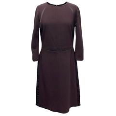 Narciso Rodriguez Brown Wool Midi Dress 8
