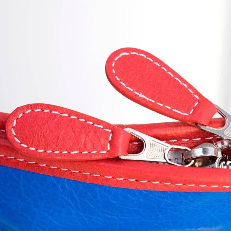 balenciaga red white blue bag