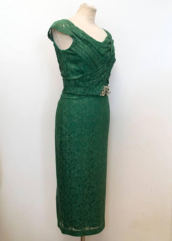 green lace burberry dress