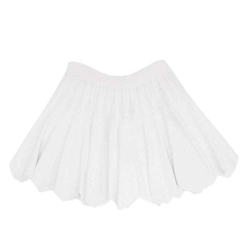 Alaia White Mini Skater Skirt - Size US 6