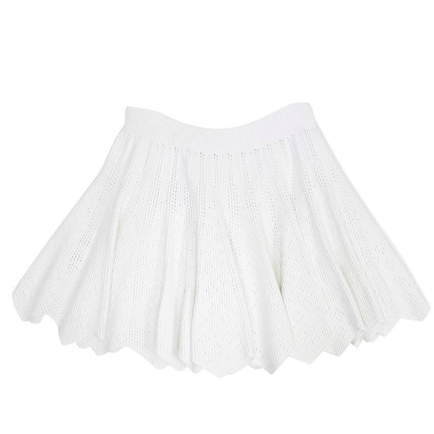 Gray Alaia White Mini Skater Skirt - Size US 6