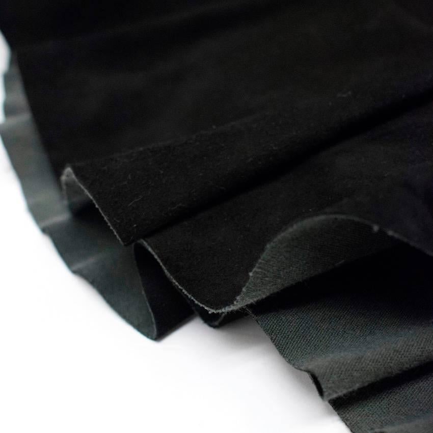 Isabel Marant Elena Ruffled Suede Black Skirt For Sale 2