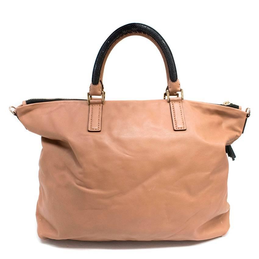 Anya Hindmarch Huxley Nude Leather Tote In Good Condition For Sale In London, GB