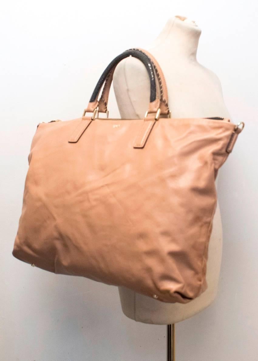 Anya Hindmarch Huxley Nude Leather Tote For Sale 1