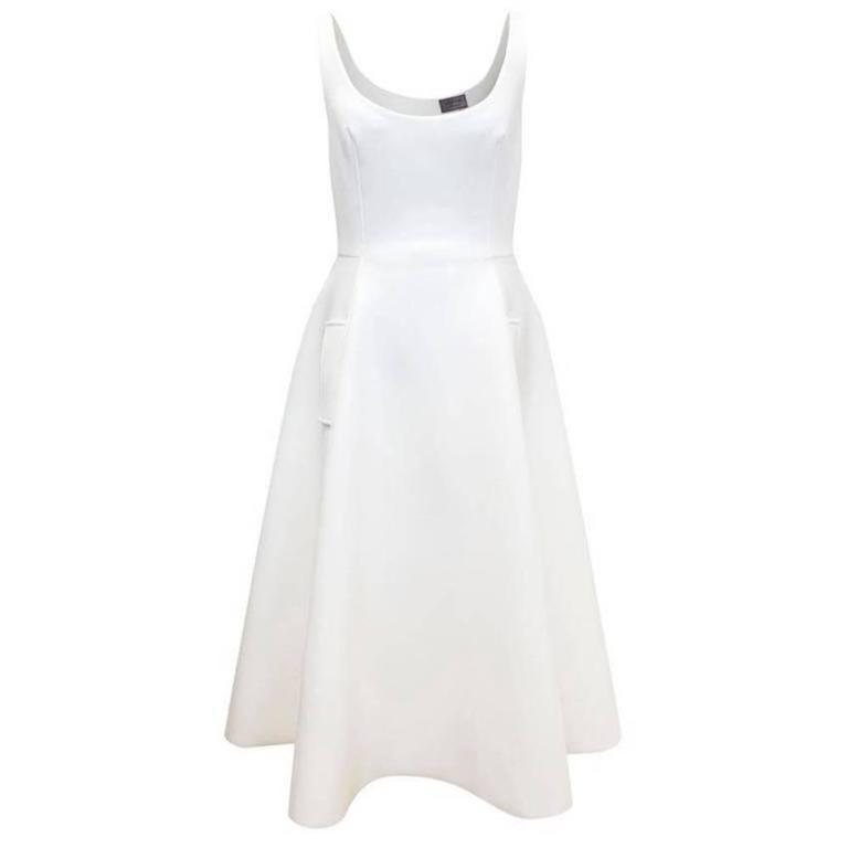 White Tea Length Dress
