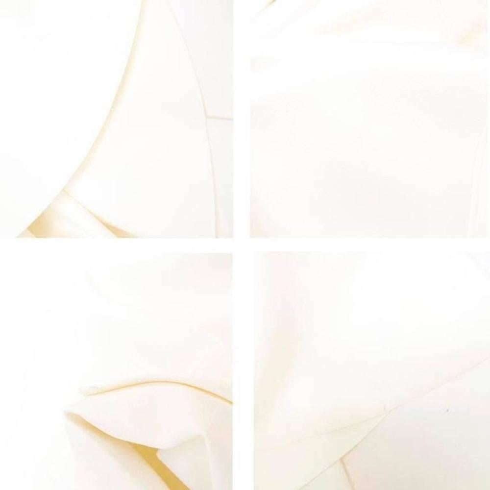  Lanvin White Neoprene Tea Length Dress  In New Condition For Sale In London, GB