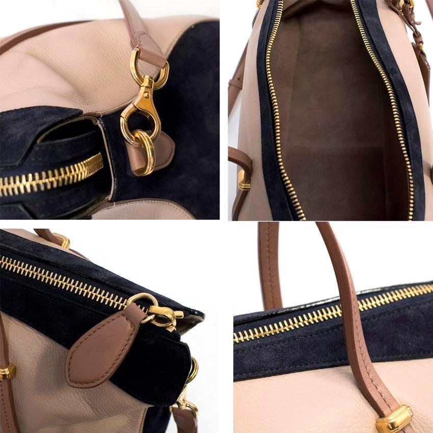 Nina Ricci Paris Beige Leather and Suede Shoulder Bag  For Sale 4