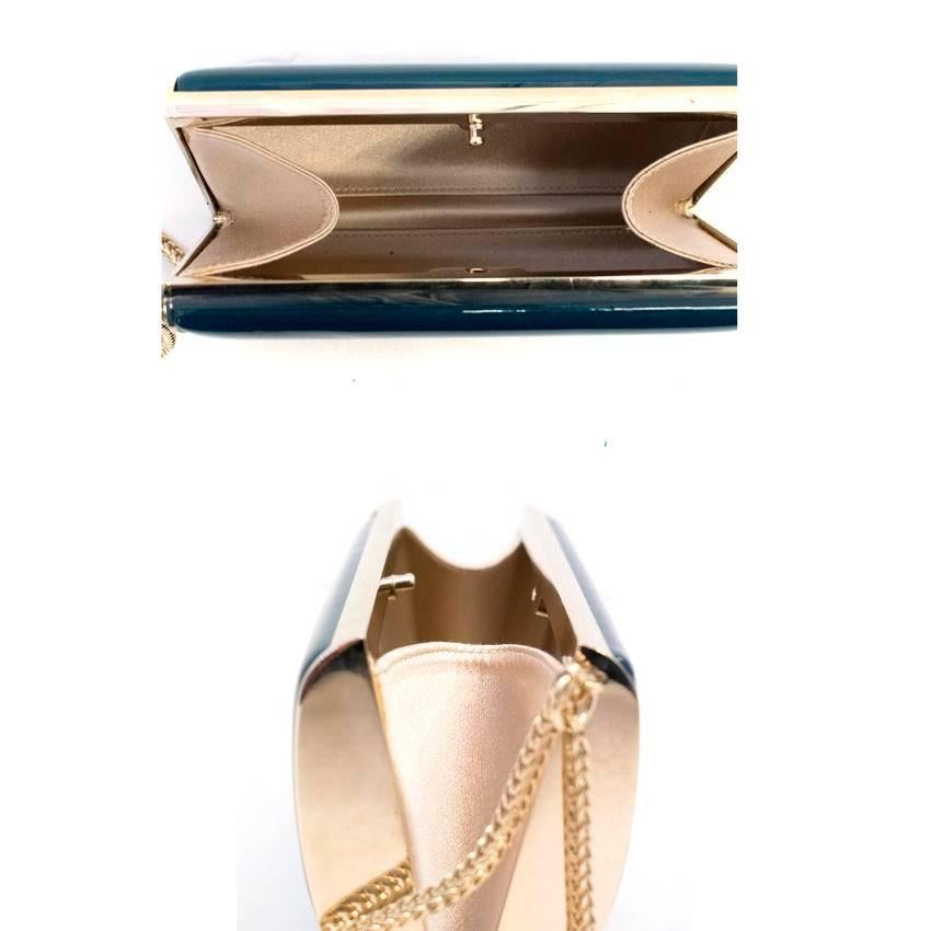 Jimmy Choo Turquoise Carmen Clutch  For Sale 3