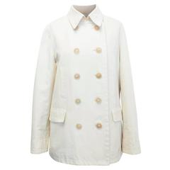 Loro Piana Beige Double Breasted Coat 9
