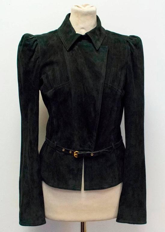 Gucci Black Suede Jacket For Sale at 1stDibs
