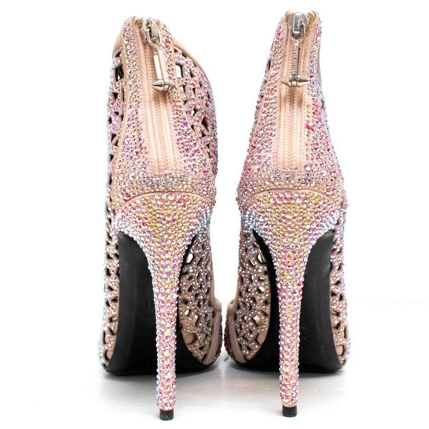 Philipp Plein Ice Crystal Encrusted Heels  In Good Condition For Sale In London, GB