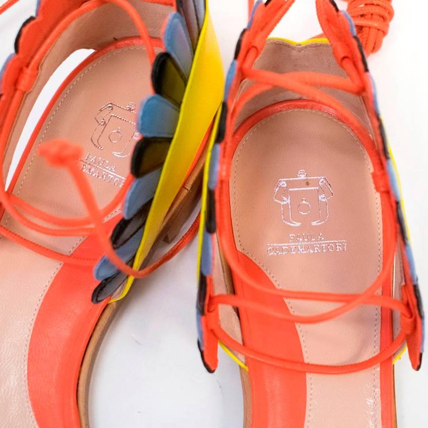 Paula Cademartori Multicolour Lotus Flat Sandals For Sale 5