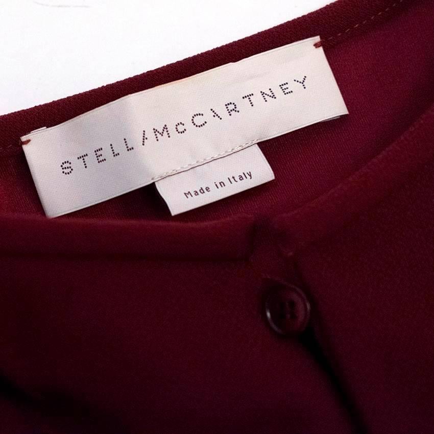 Stella McCartney Burgundy Dress In New Condition For Sale In London, GB