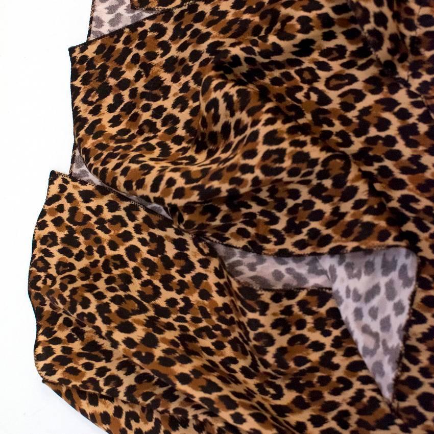 Brown Miu Miu Leopard Print Dress For Sale