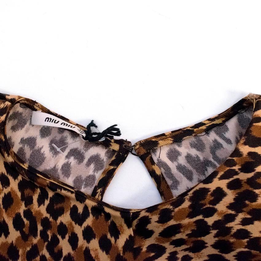 Women's Miu Miu Leopard Print Dress For Sale