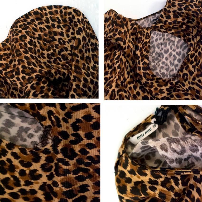 Miu Miu Leopard Print Dress For Sale 3