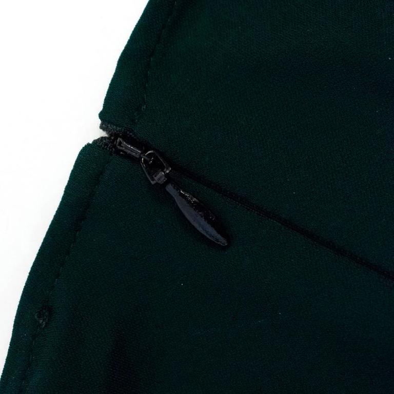 Issa Green Alison ContrastSleeve Jersey Dress For Sale at 1stDibs