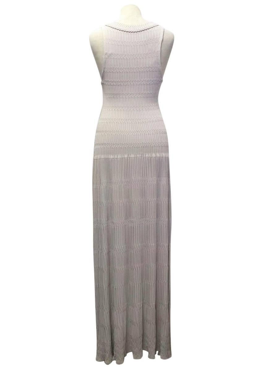 Alaia Beige Ondine Maxi Dress For Sale 3