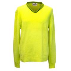 Hermes Bright Green Cashmere Jumper 8