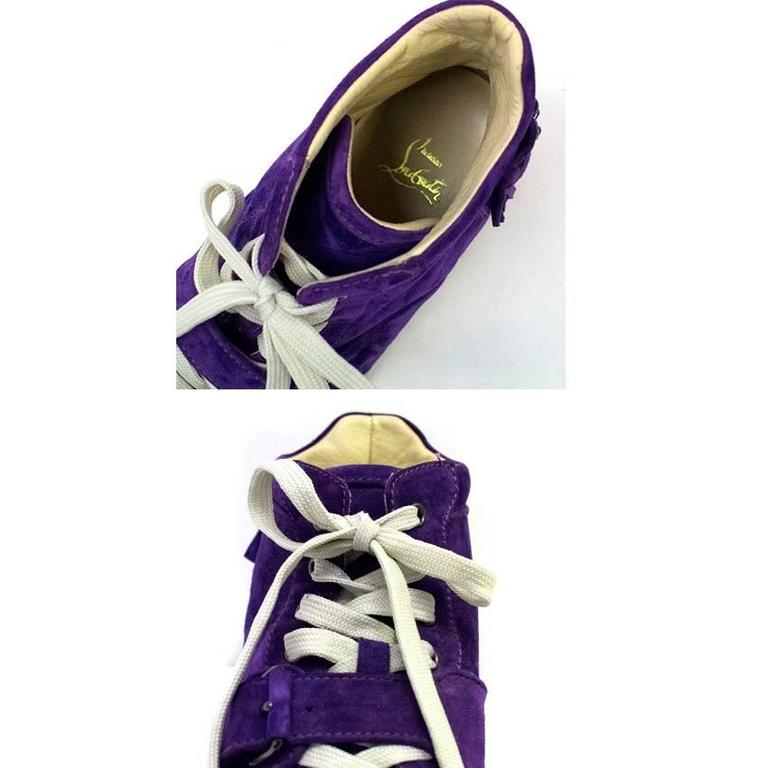 Christian Louboutin Mens Purple Suede Hi-top Trainers For Sale at 1stdibs