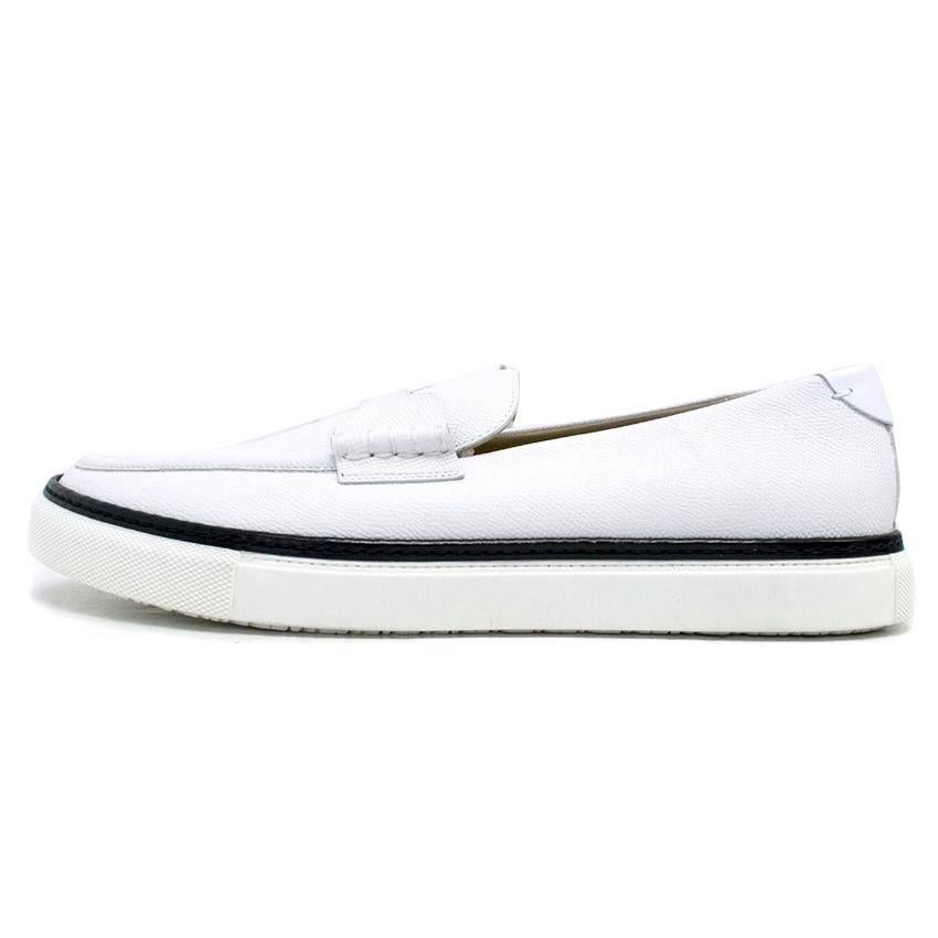 hermes loafers white