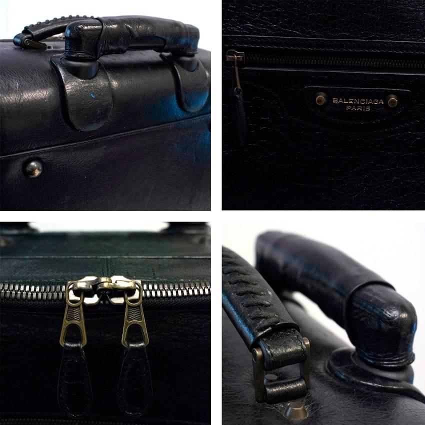 Balenciaga Black Classic Voyage Carry-on Suitcase For Sale 2