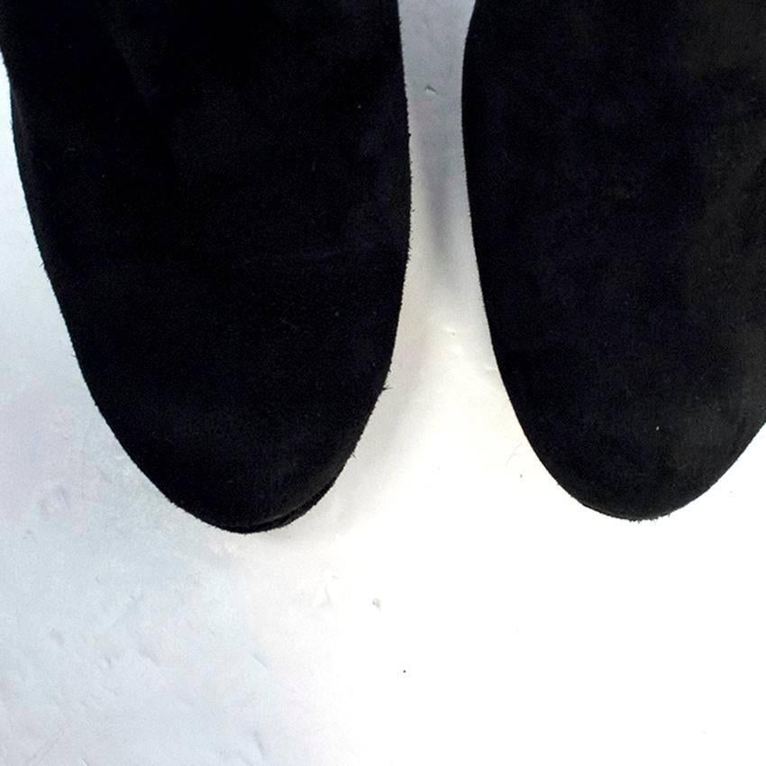  Stuart Weitzman Plathighland Black Suede Over The Knee Boot For Sale 4