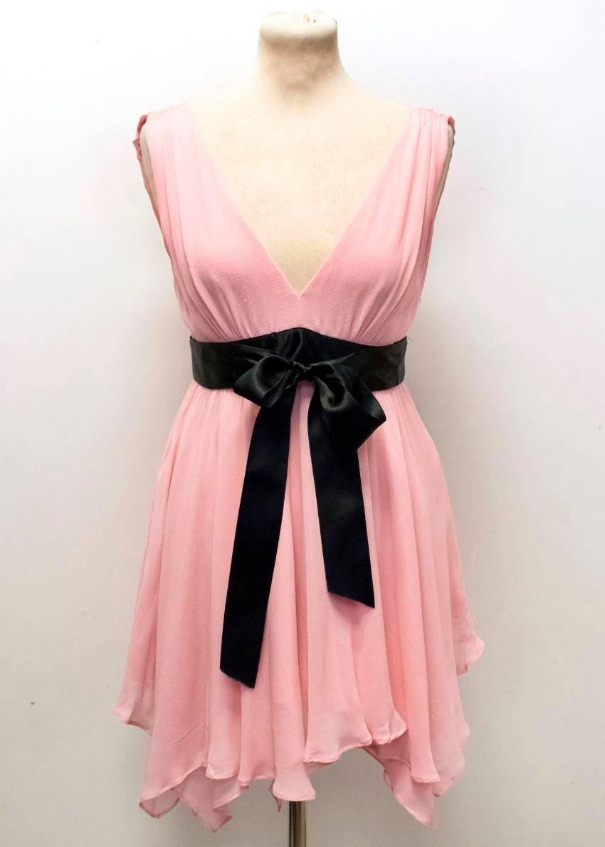  Michael Kors Pink Ribbon Mini Dress In Excellent Condition For Sale In London, GB
