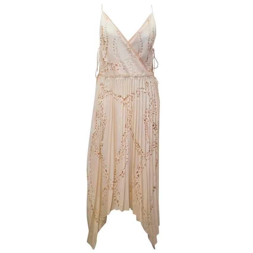 Emilio Pucci Lasercut Silk and Chiffon Dress For Sale