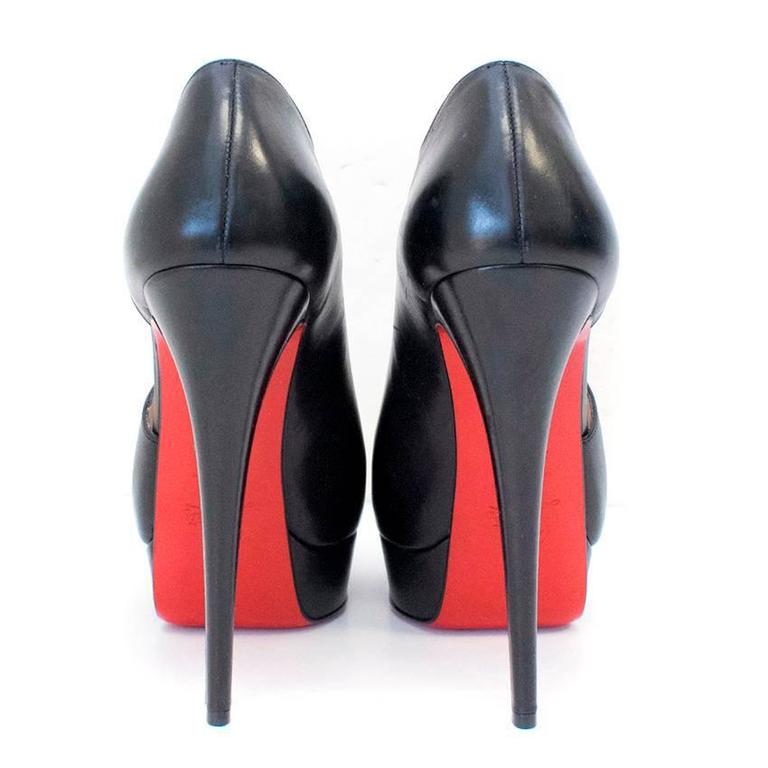 Christian Louboutin Black Leather Platforms For Sale at 1stDibs