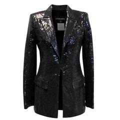 Chanel Black Sequin Blazer