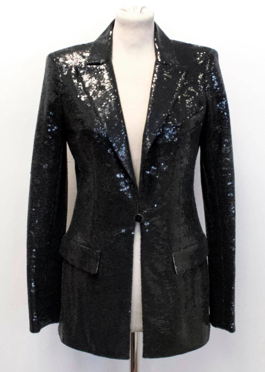 Women's Chanel Black Sequin Blazer