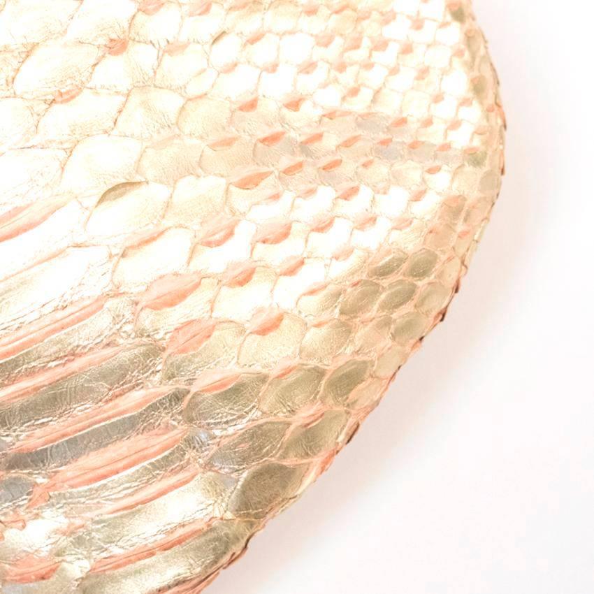 Devi Kroell Gold Python Shoulder Bag For Sale 4